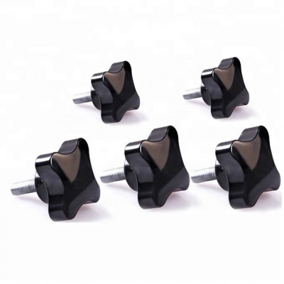 Four lobed knob with zinc-coated thread stud clamping knobs plastic knobs